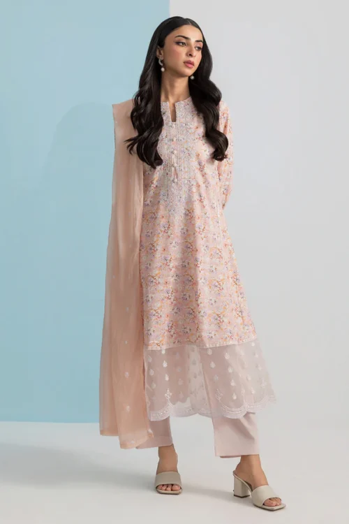 Embroidered Kurta Dupatta Trouser – 2504